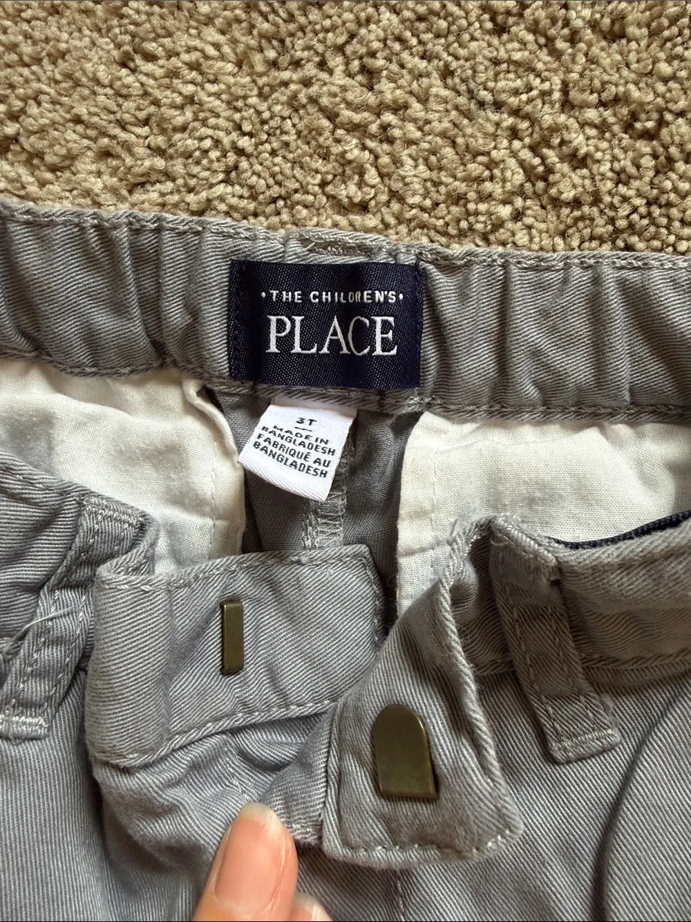 The Children’s Place 3T Gray Stretch Chino Pants